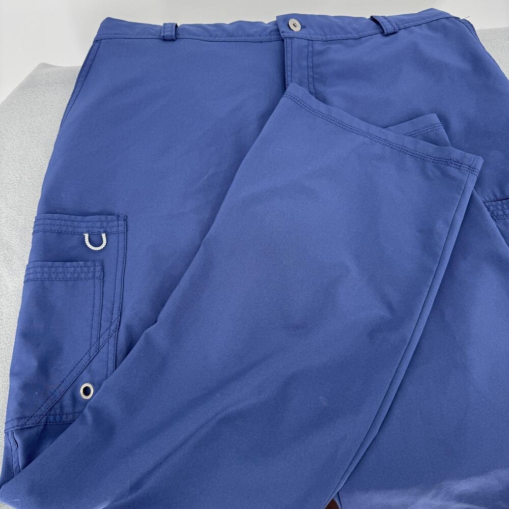 Cherokee Infinity Cargo Scrub Pants Mens Large Blue Stretch Workwear CK200A‎